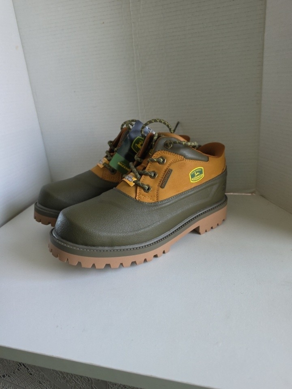 Skechers x John Deere Aldridge Waterproof Boot ~ Brown Olive Men's: 9.5